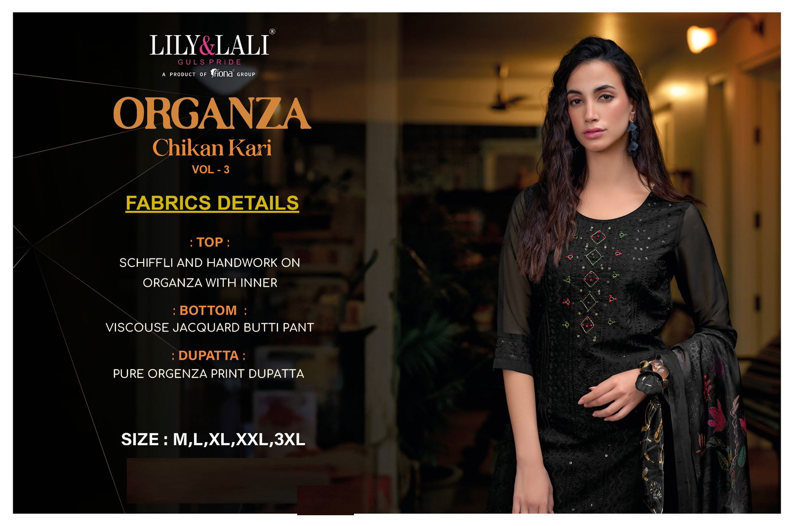 Organza Chikan Kari Vol 3 By Lily And Lali Designer Kurti With Bottom Dupatta Wholesale Price In Surat
